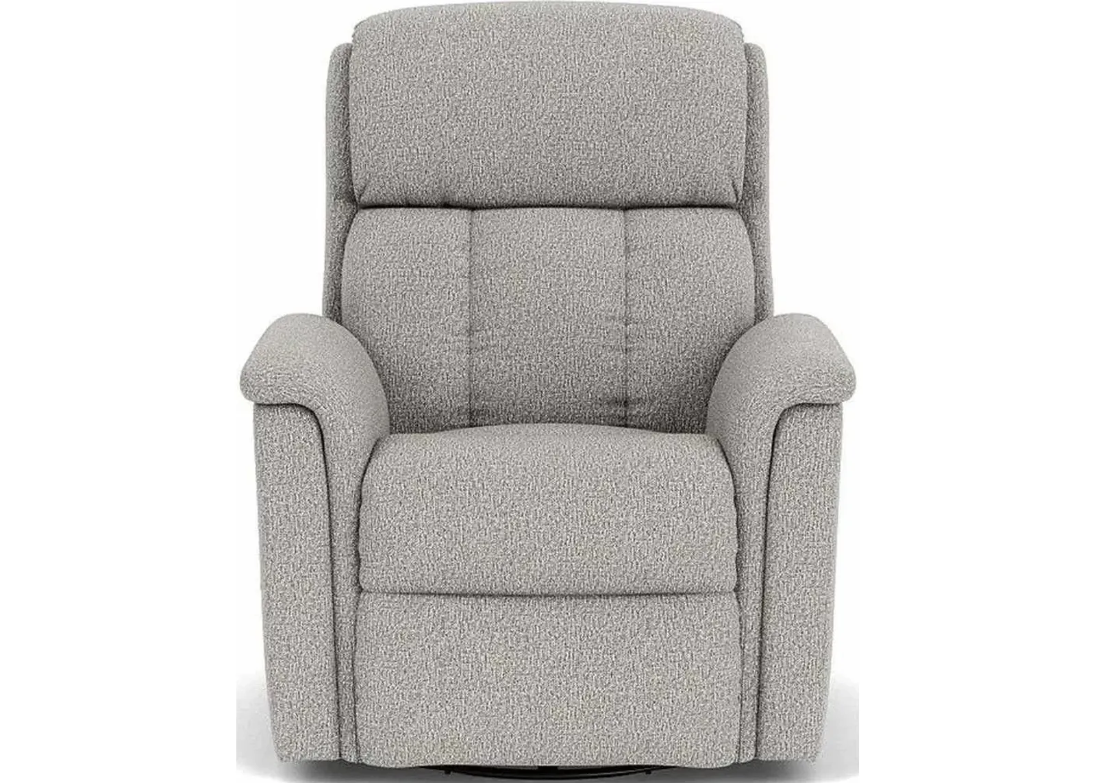 Flexsteel Luna Silver Spray Swivel Gliding Manual Recliner