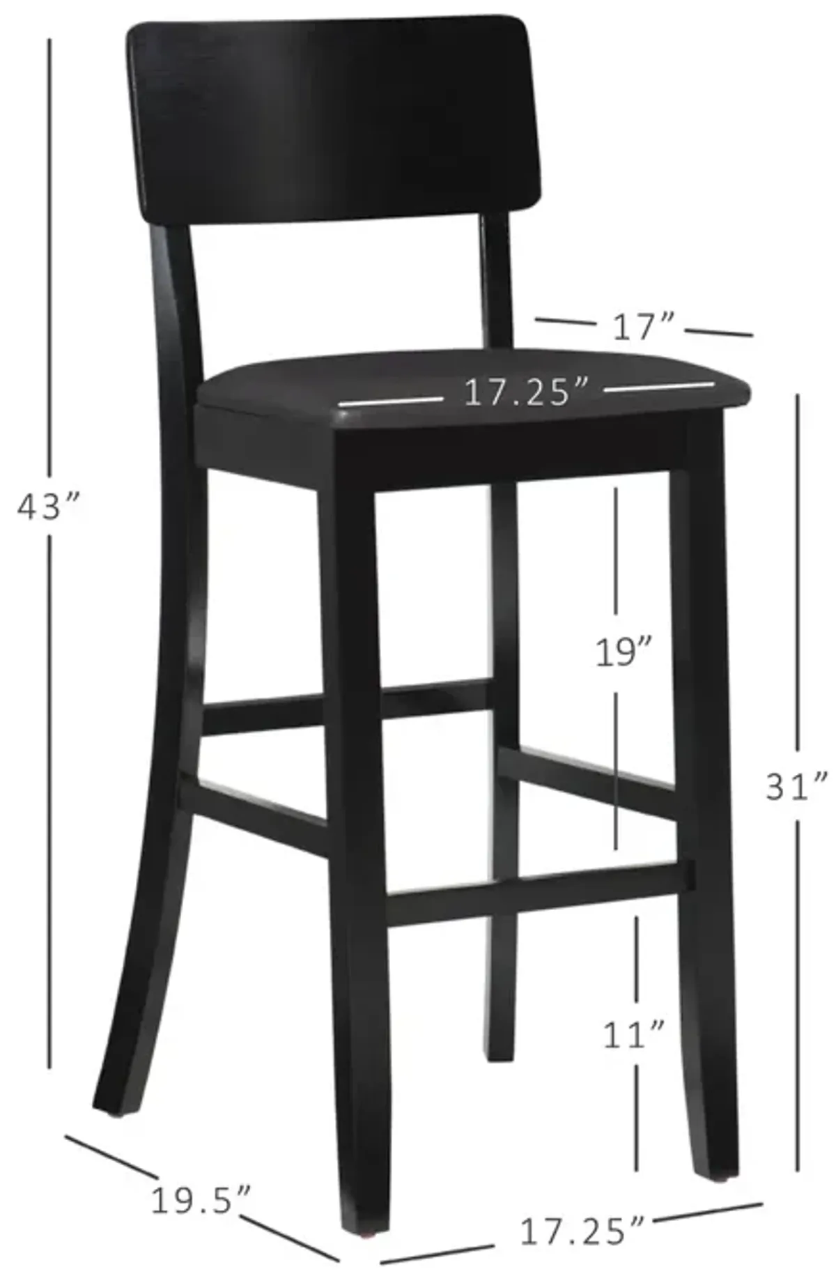 TORINO 30" CONTEMPORARY BAR STOOL