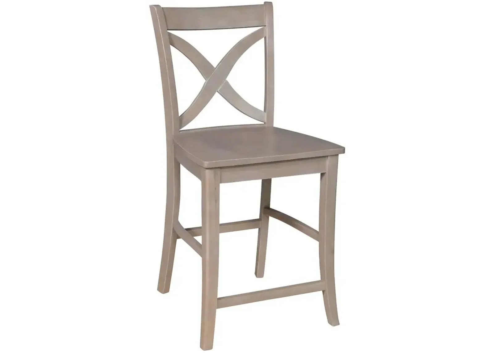 John Thomas Cosmopolitan 24 Inch Wood Salerno Stool in Taupe Gray