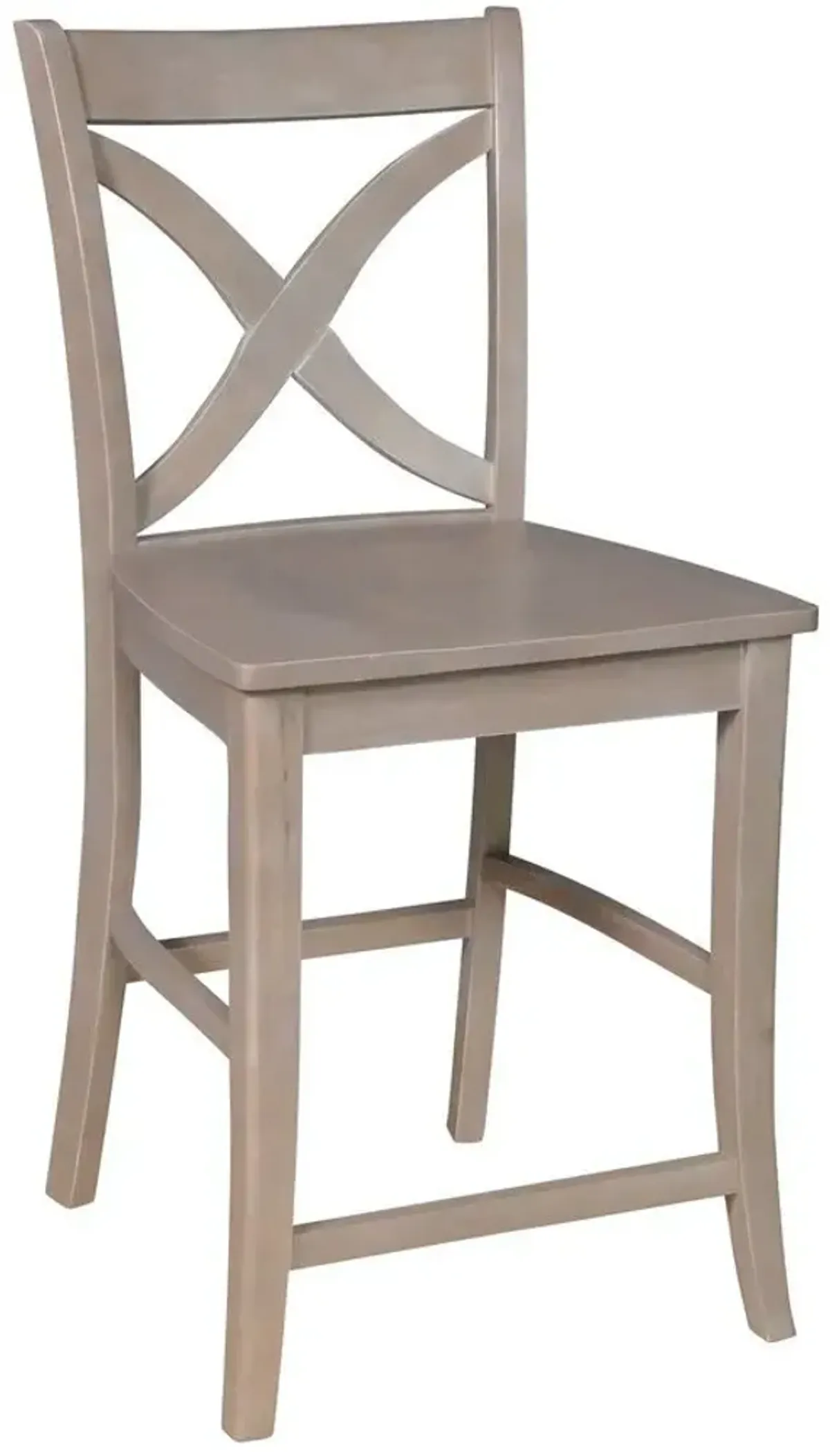 John Thomas Cosmopolitan 24 Inch Wood Salerno Stool in Taupe Gray