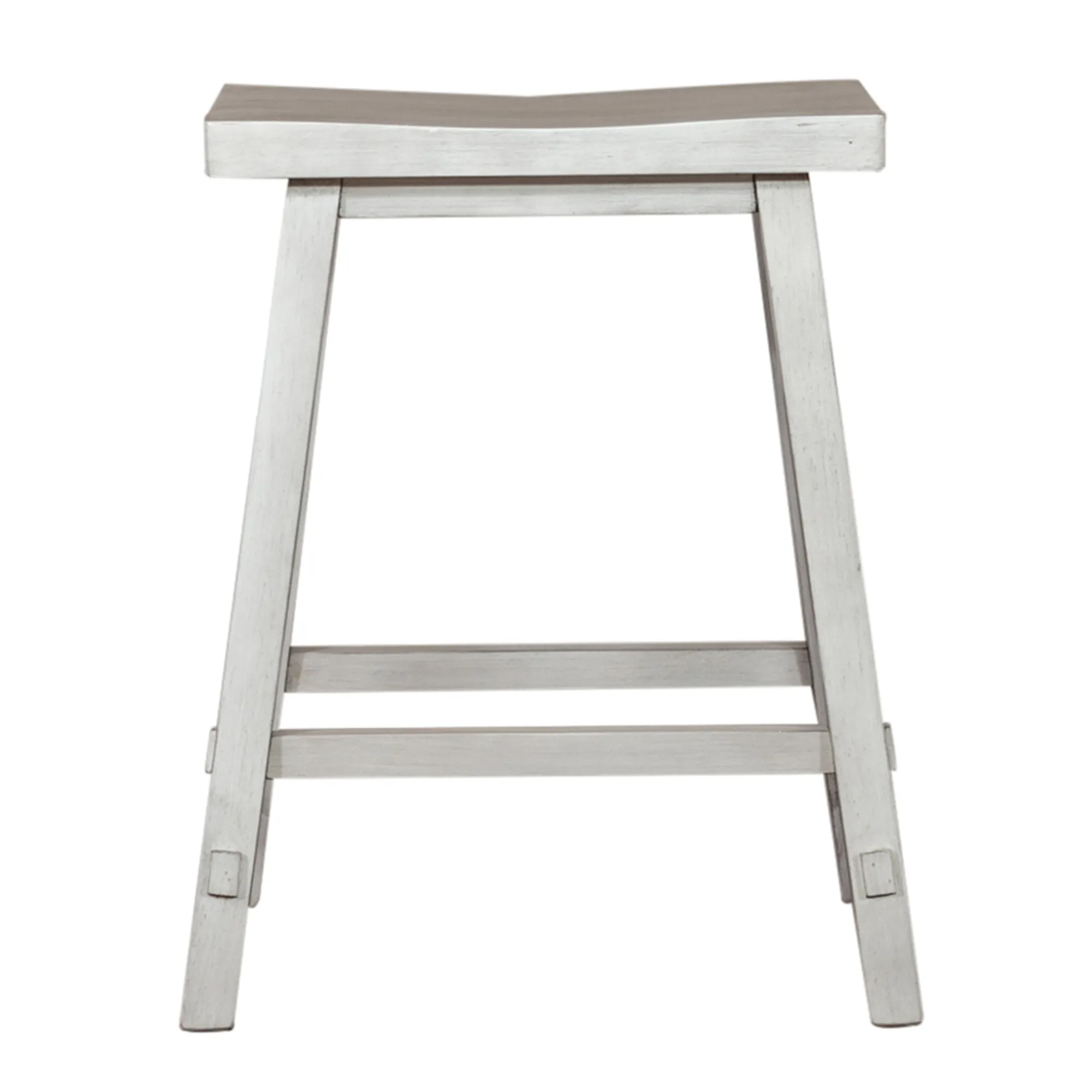 24 INCH SAWHORSE COUNTER STOOL - WHITE - CREATIONS II