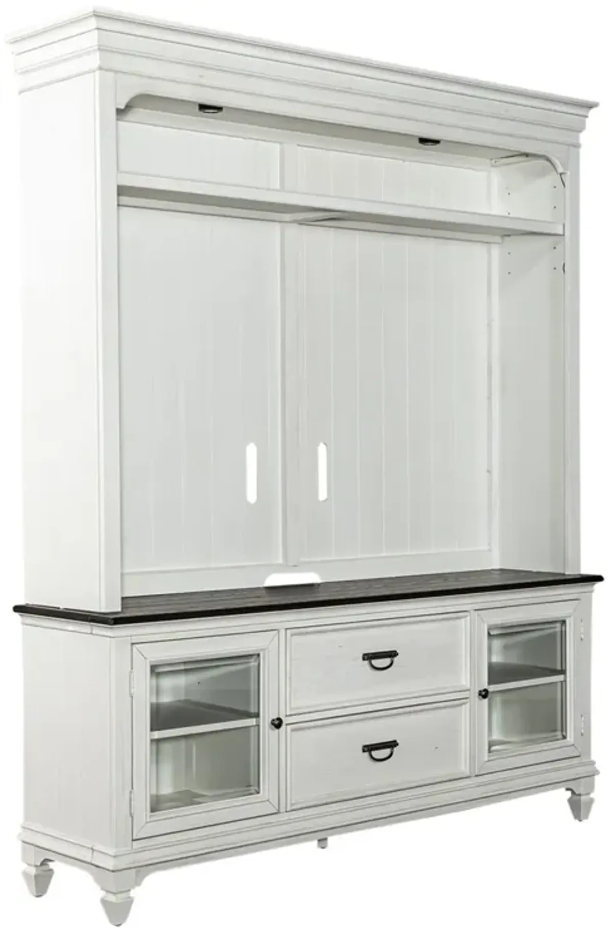 Liberty Furniture Allyson Park Charcoal/Wire Brushed White Entertainment Center