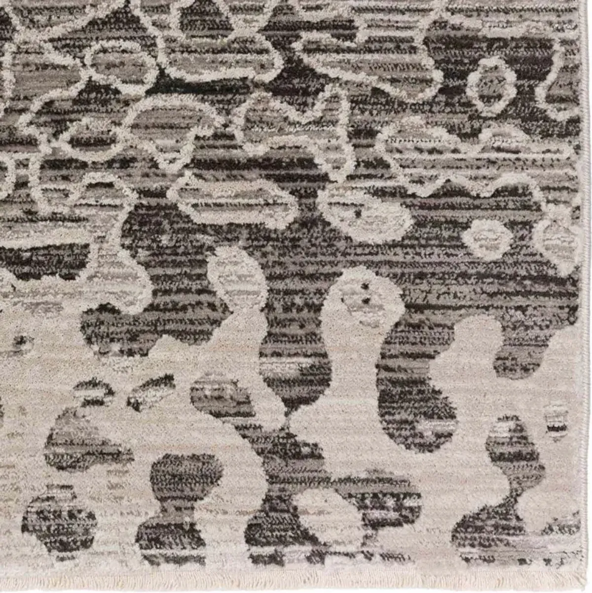 Dalyn Abstract Animal Print Illusion 5'X8' Rug in Monochrome Palette