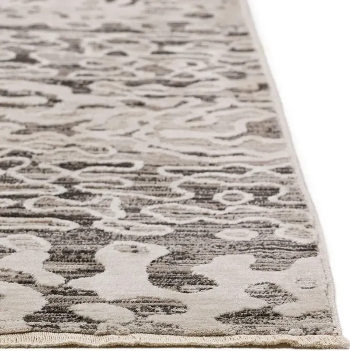 Dalyn Abstract Animal Print Illusion 5'X8' Rug in Monochrome Palette