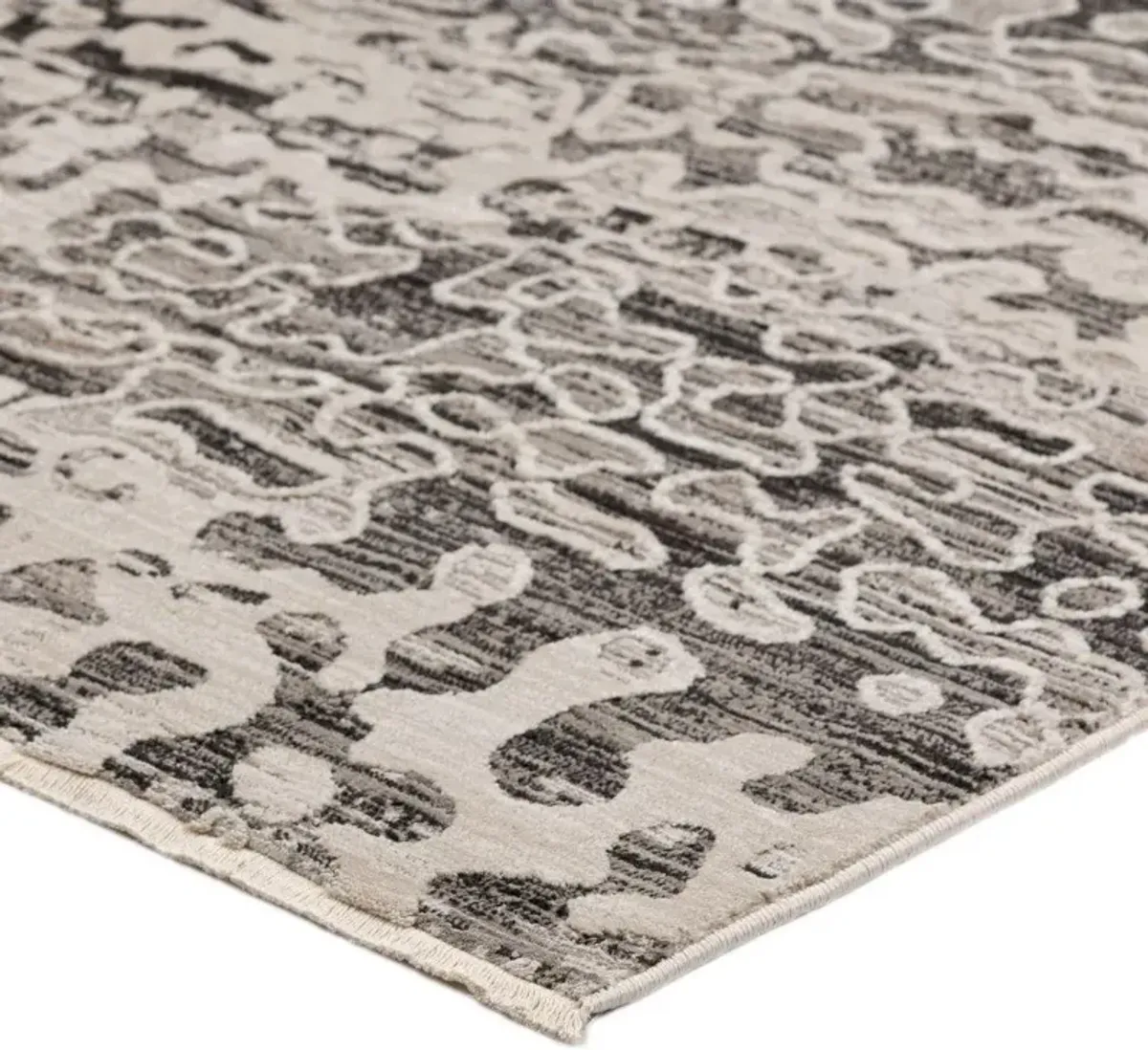 Dalyn Abstract Animal Print Illusion 5'X8' Rug in Monochrome Palette
