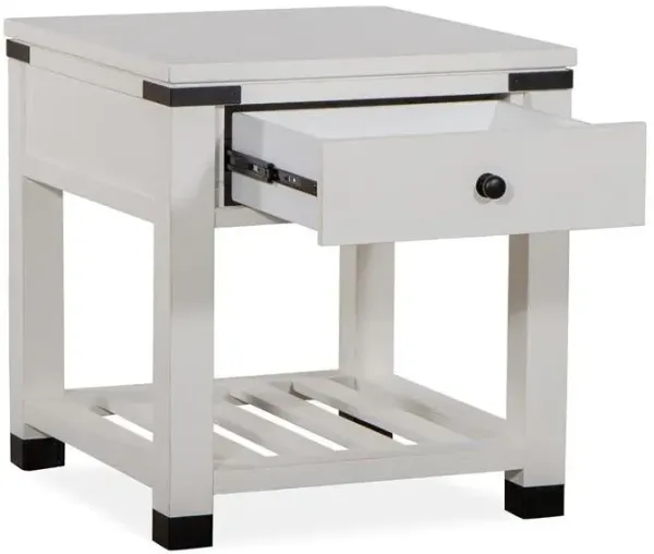 Magnussen Wood Shelf End Table Harper Springs