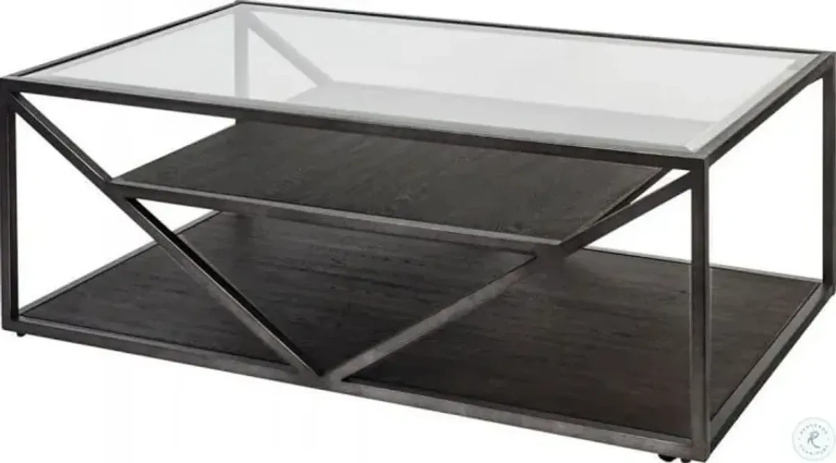 Liberty Furniture Arista Rectangle Cocktail Table Cobblestone Brown