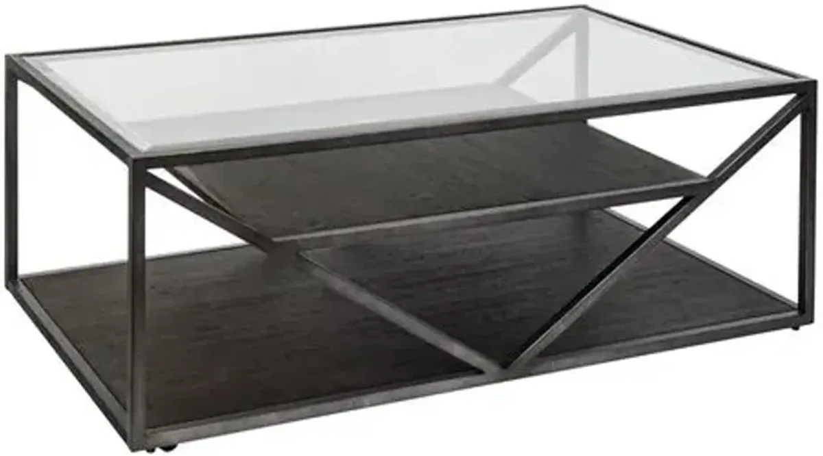 Liberty Furniture Arista Rectangle Cocktail Table Cobblestone Brown