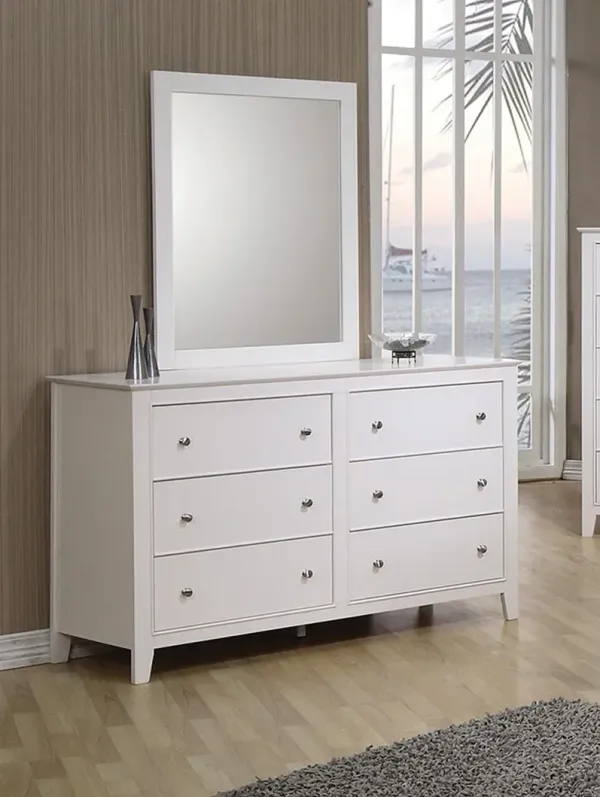 Selena 6-Drawer Dresser Cream White