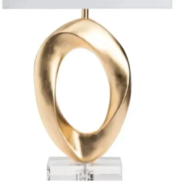 Crestview Apollo Gold/White Table Lamp
