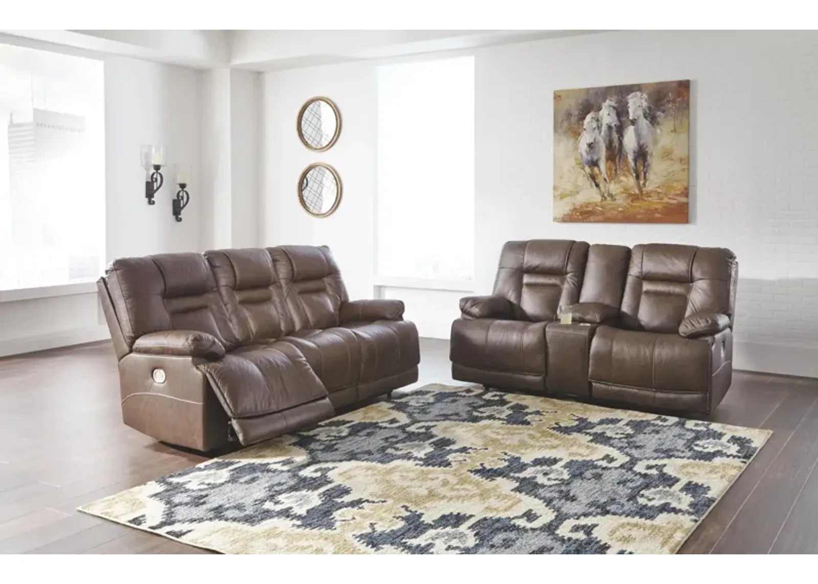 Ashley Wurstrow Umber Power Reclining Loveseat