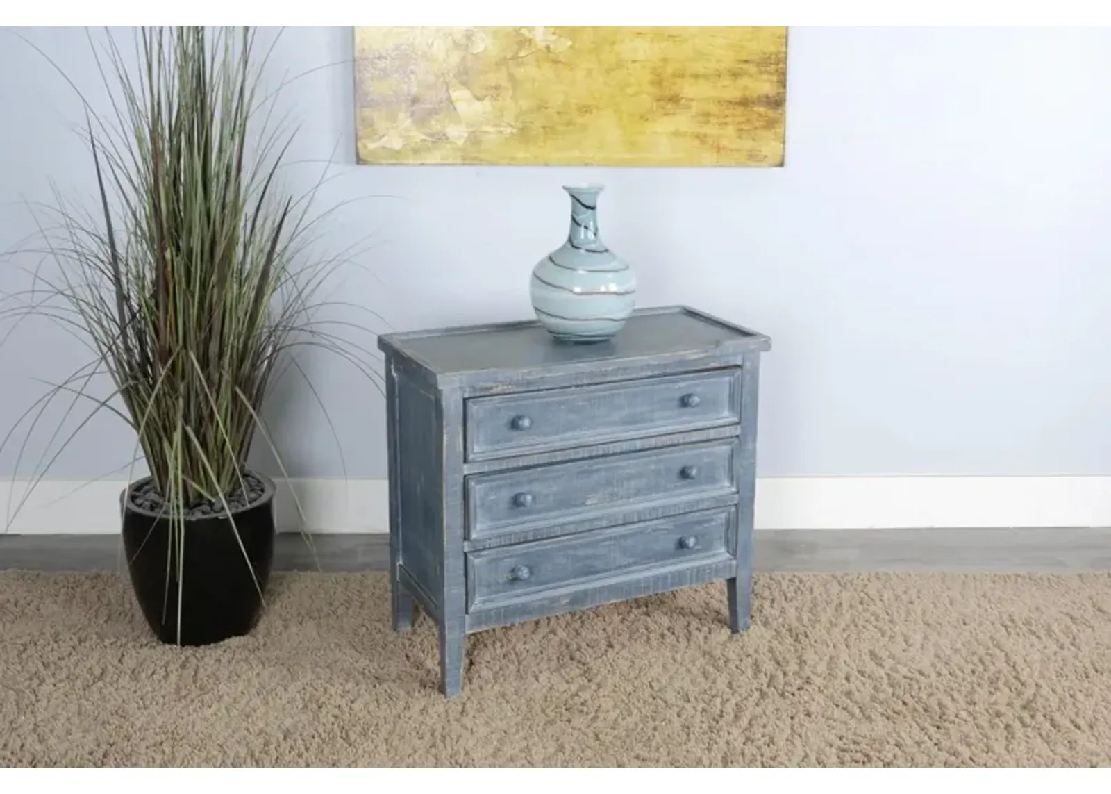 Sunny Designs Marina Ocean Blue 26 Inch End Table