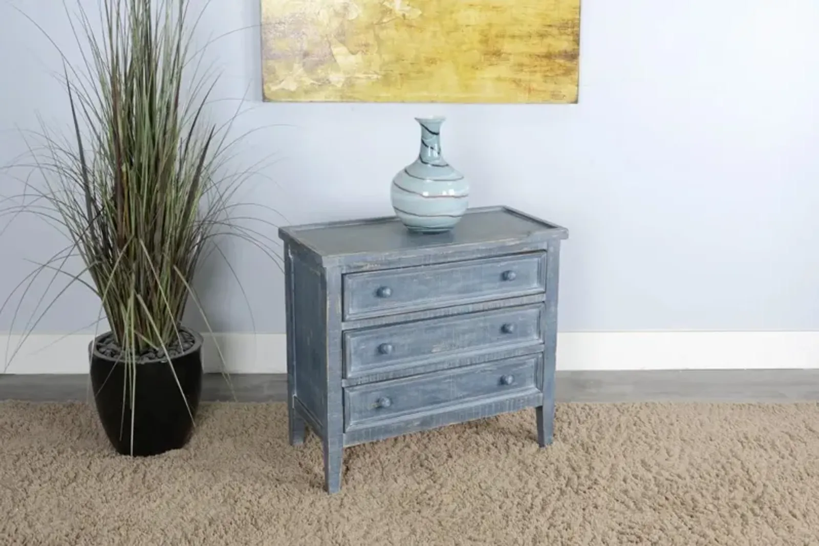 Sunny Designs Marina Ocean Blue 26 Inch End Table