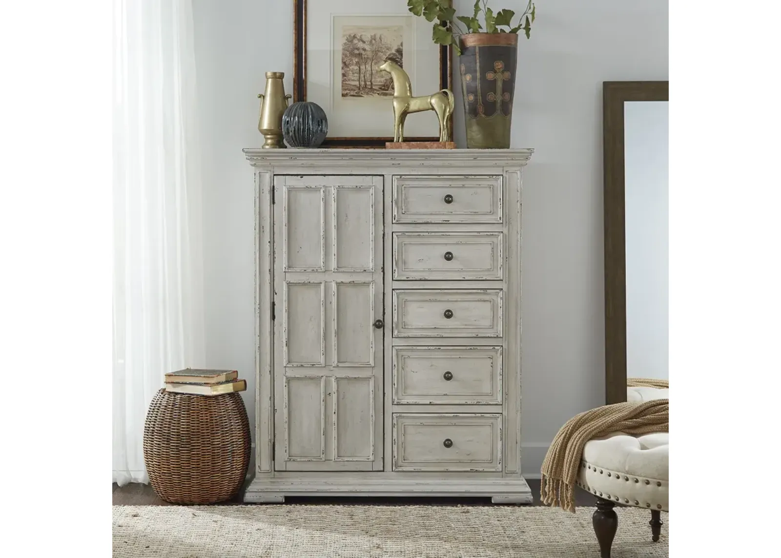 Liberty Furniture Big Valley Whitestone 6-Drawer 1-Door Chest