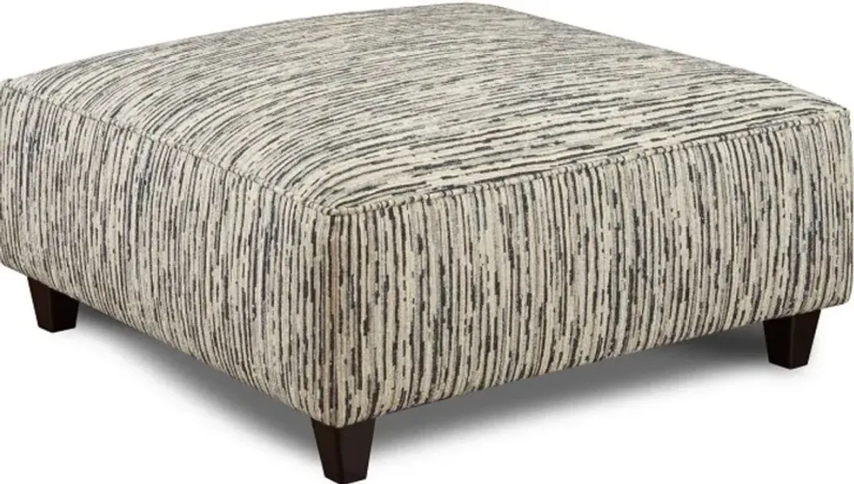 Fusion Handwoven Linen Local Color Steel Cocktail Ottoman