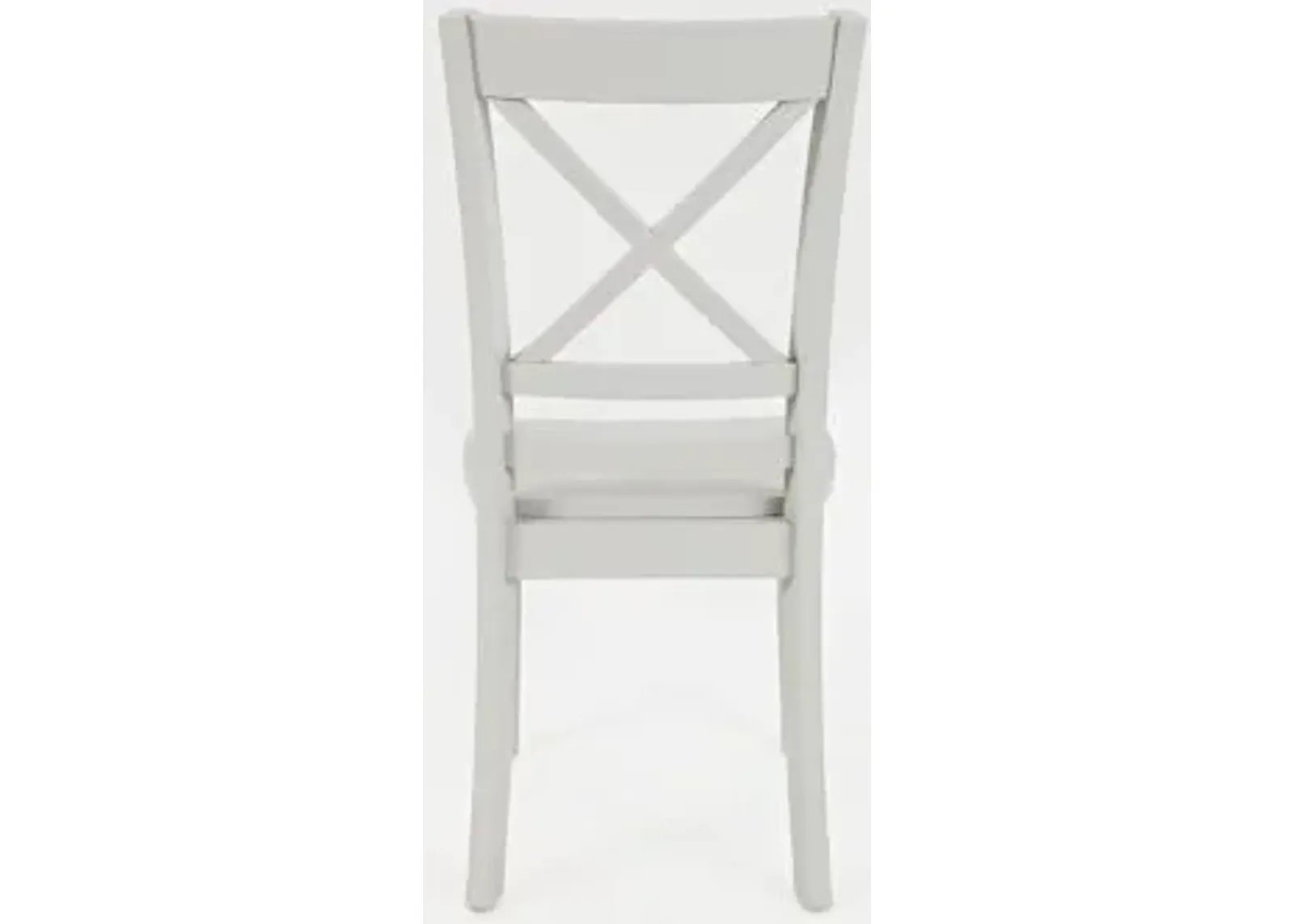 Jofran Simplicity X-Back Side Chair in Dove Gray