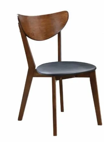 SIDE CHAIR BLACK/DARK WALNUT DARK WALNUT