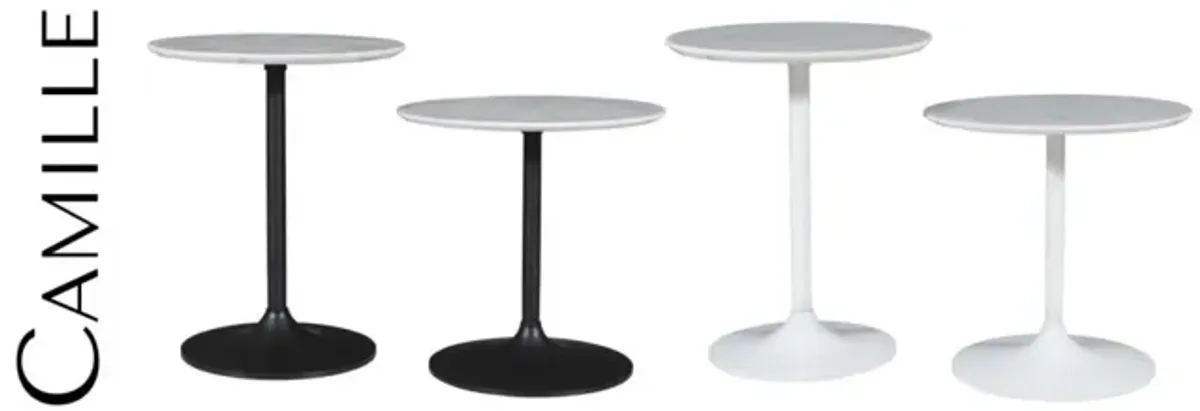 Jofran Camille Nesting Table White On White