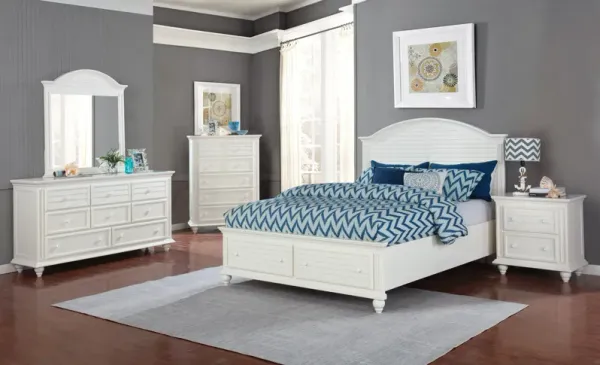 Madison Avenue Seaside White 2-Drawer Nightstand with Usb
