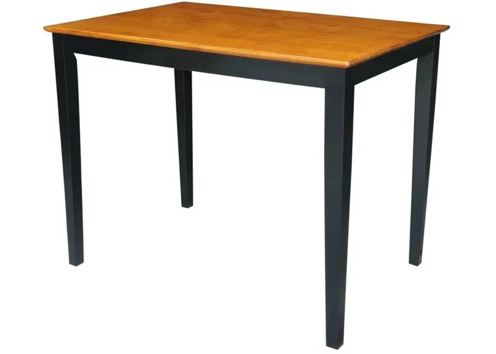 Dining Essentials 30 Inch X 48 Inch Square Table Top with 36 Inch Shaker Legs in Cherry/Black