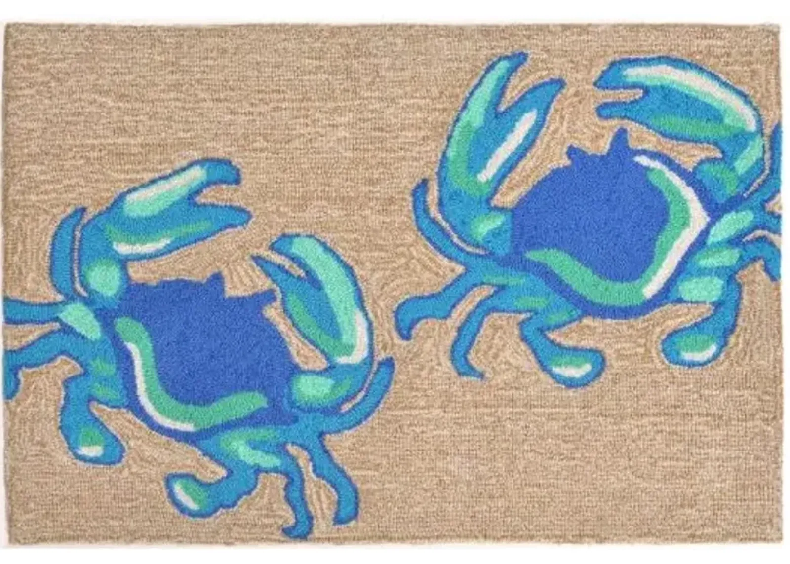 Trans Ocean Frontporch Crabs Blue Doormat