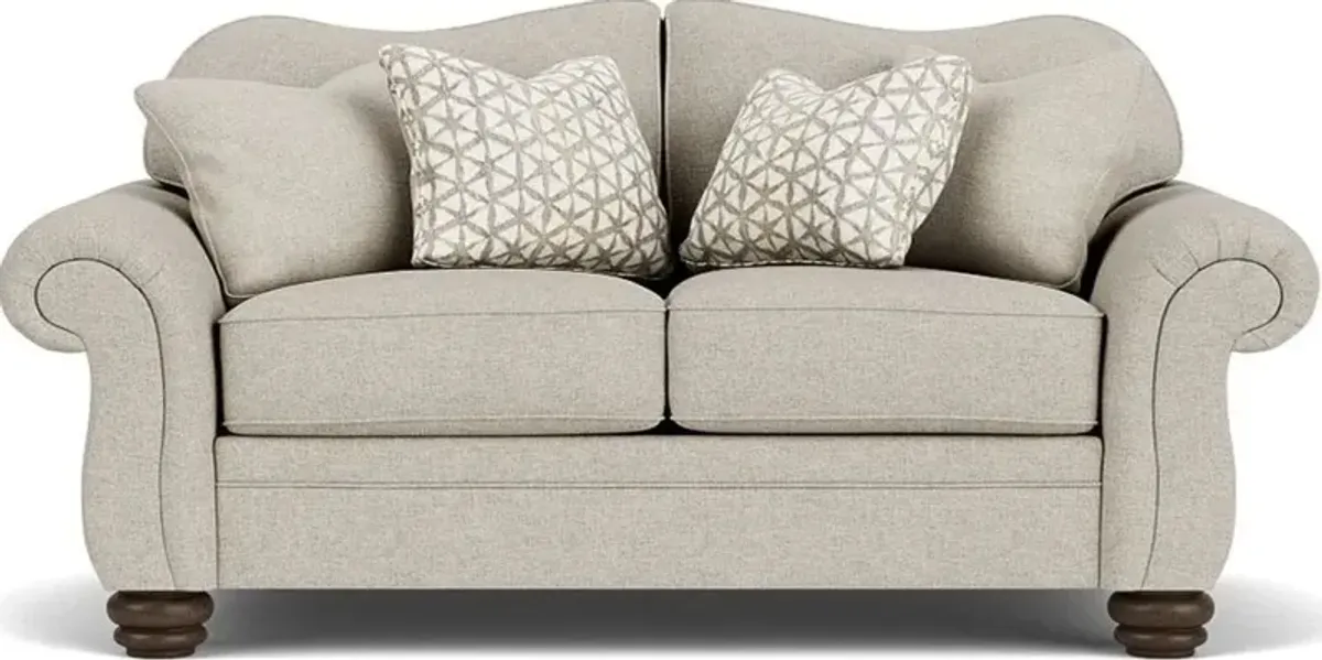 BEXLEY SILVER ROLLED ARM DRIFTWOOD LOVESEAT