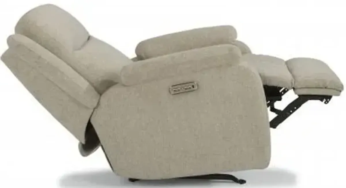 Flexsteel Magnus Antique Power Recliner with Power Headrest