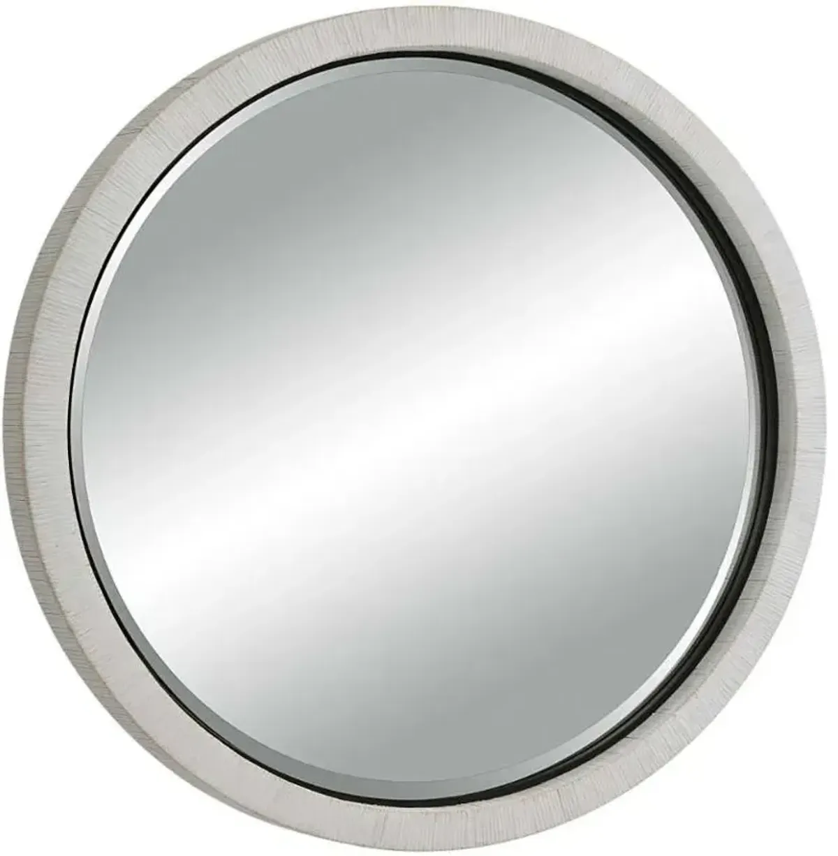 Uttermost Granada Whitewash Round Mirror