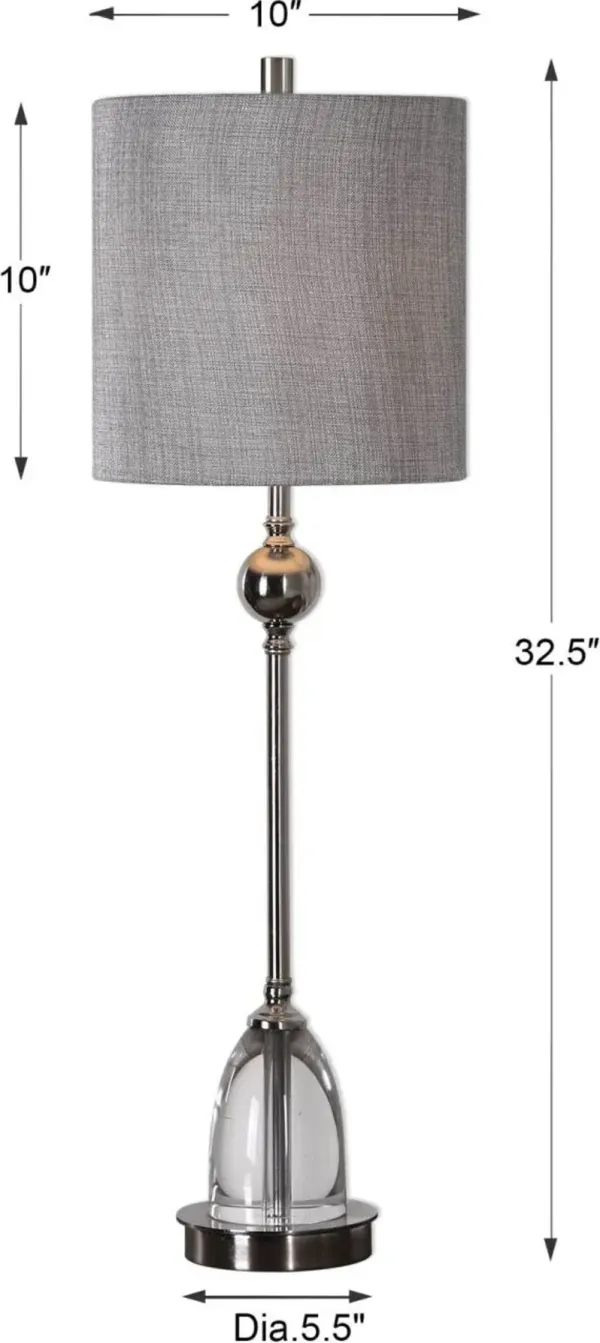 Uttermost Gallo Silver Buffet Lamp