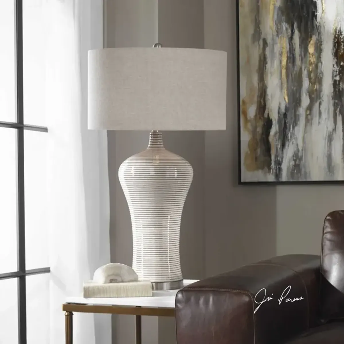 Uttermost Dubrava Light Gray Table Lamp