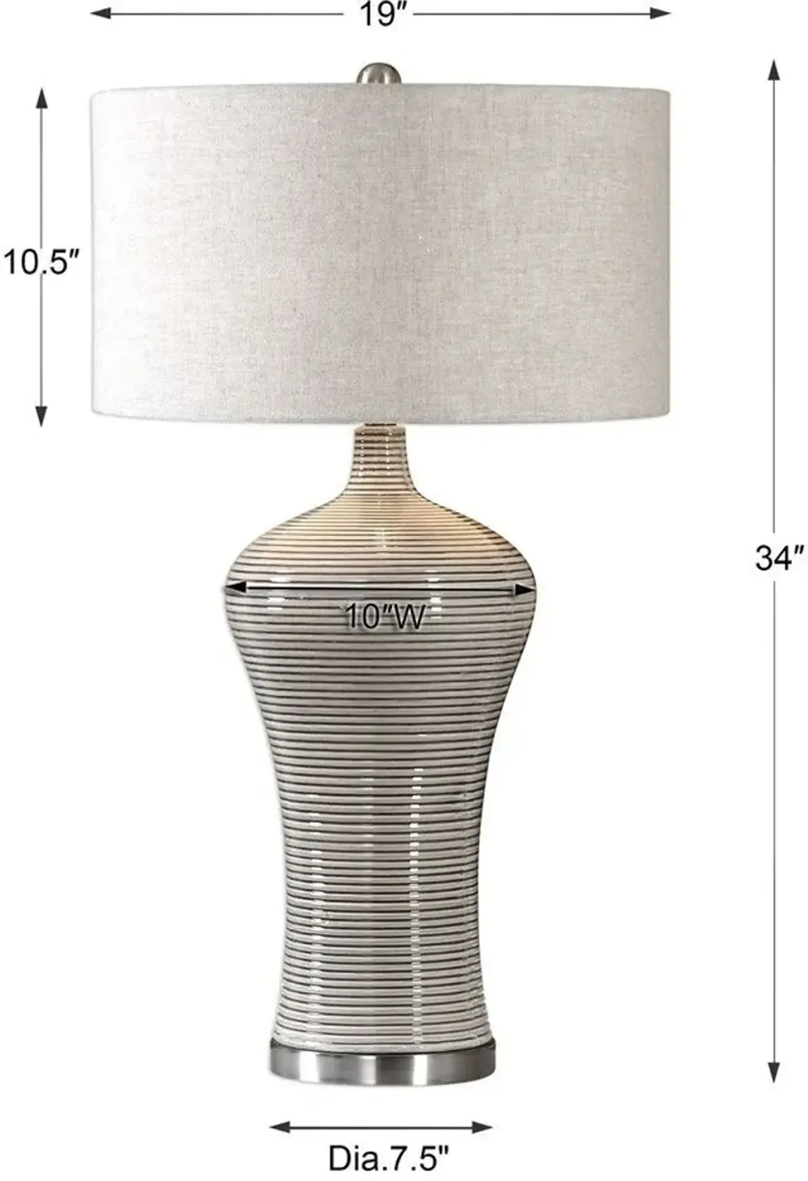 Uttermost Dubrava Light Gray Table Lamp