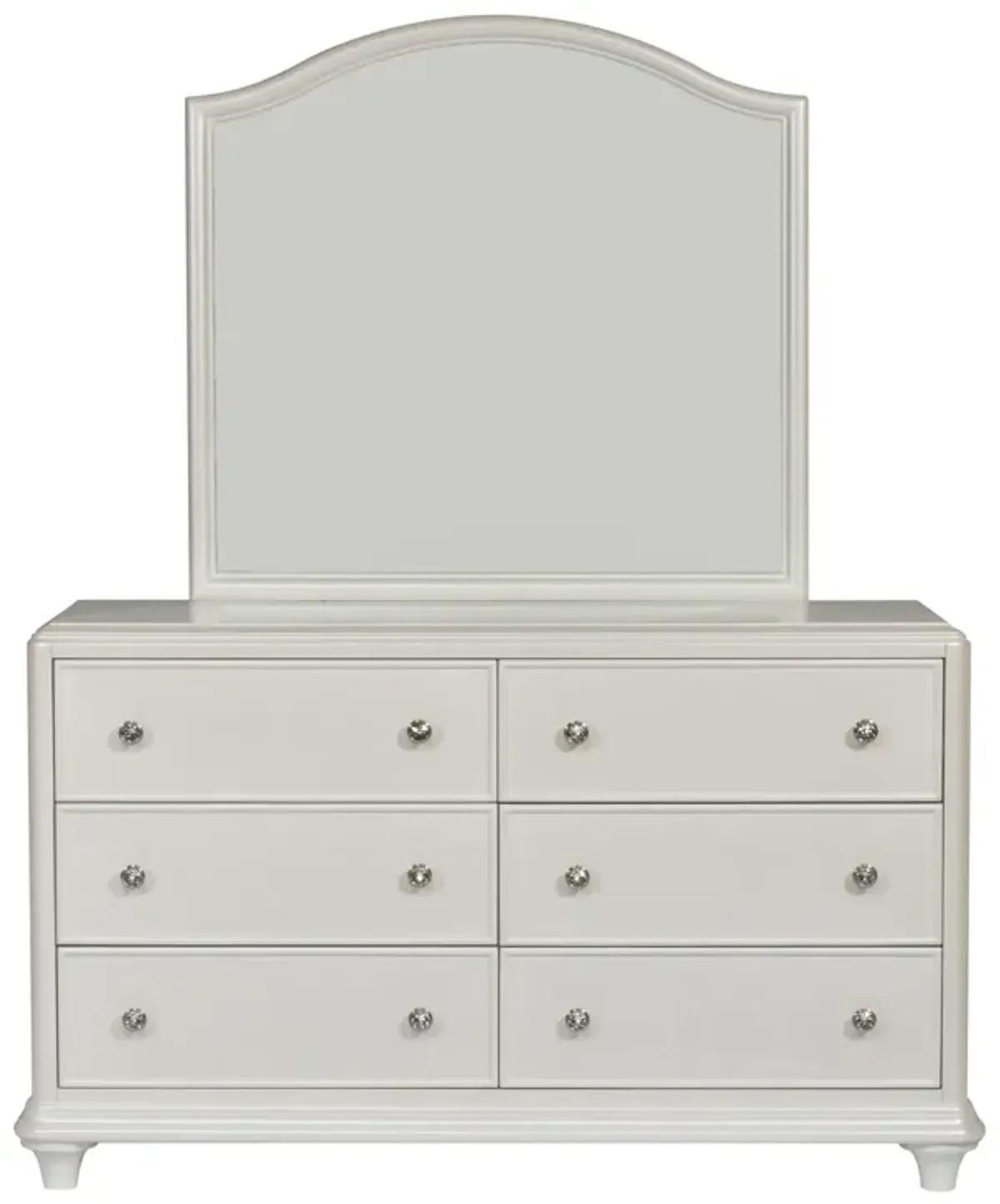 Liberty Furniture Kids/Teens Stardust Iridescent White Dresser & Mirror