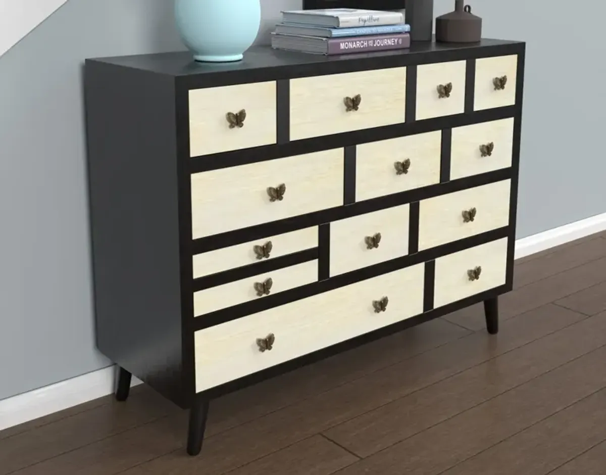 Steve Silver Papillon Ebony & Washed Ivory Sideboard