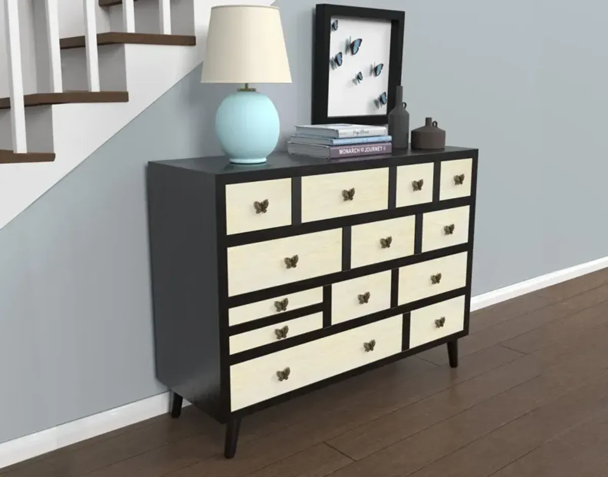 Steve Silver Papillon Ebony & Washed Ivory Sideboard