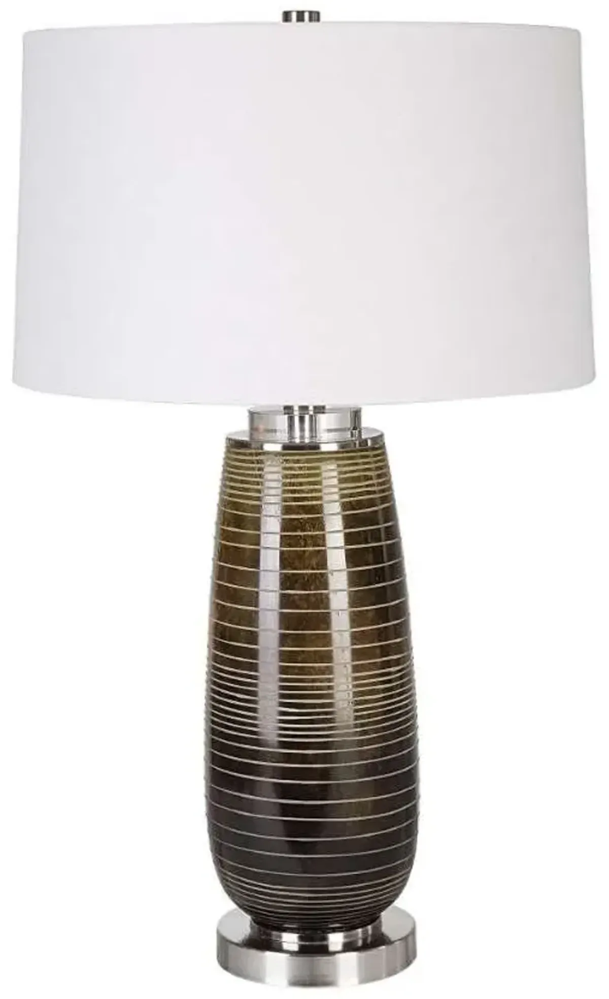 Uttermost Alamance Rustic Bronze/White Table Lamp