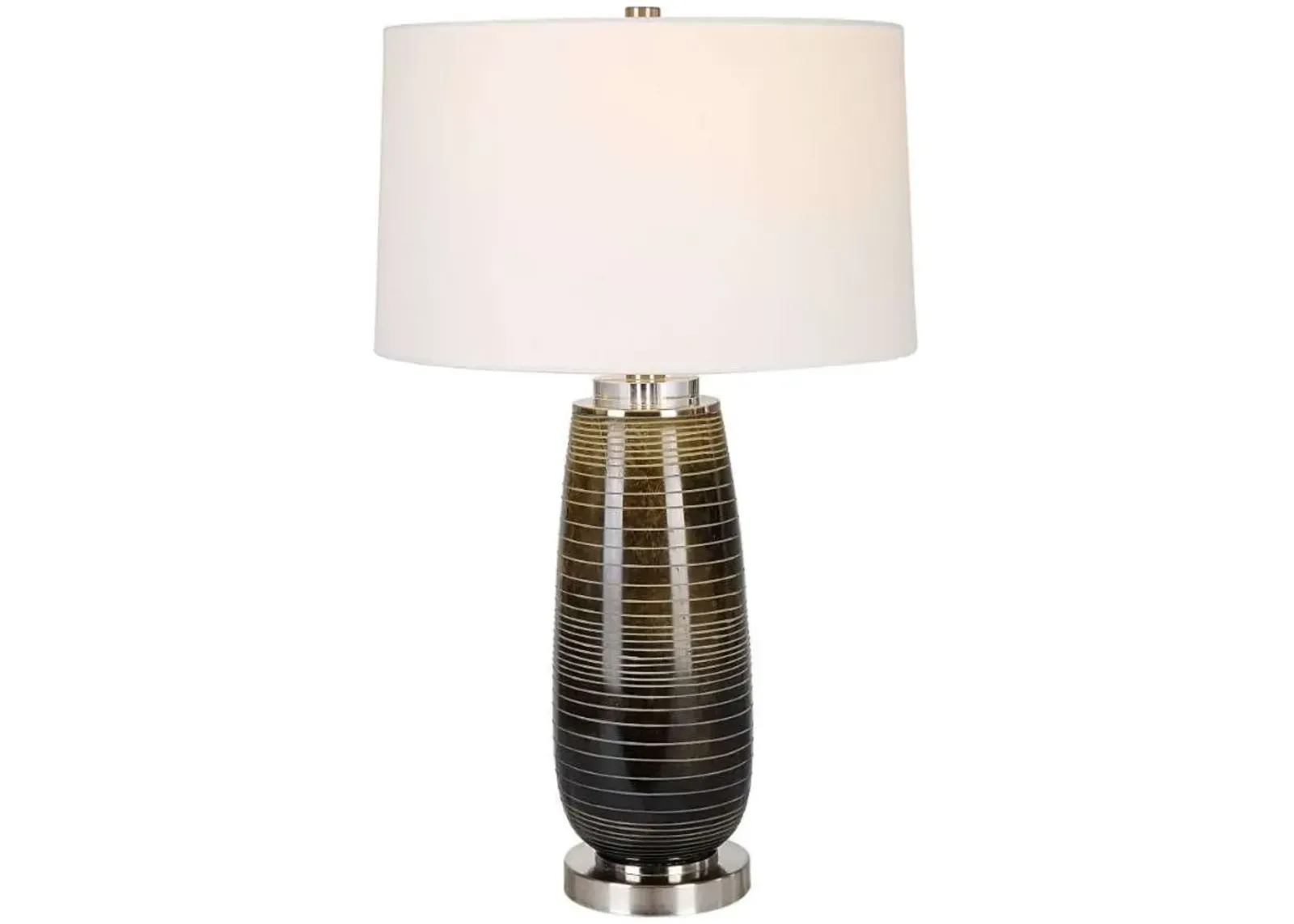 Uttermost Alamance Rustic Bronze/White Table Lamp