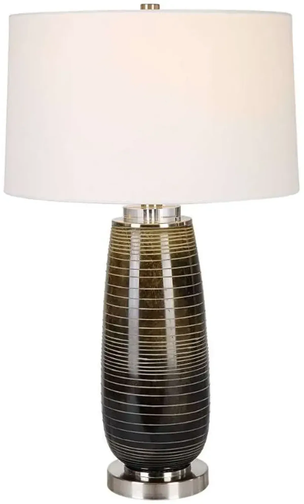 Uttermost Alamance Rustic Bronze/White Table Lamp