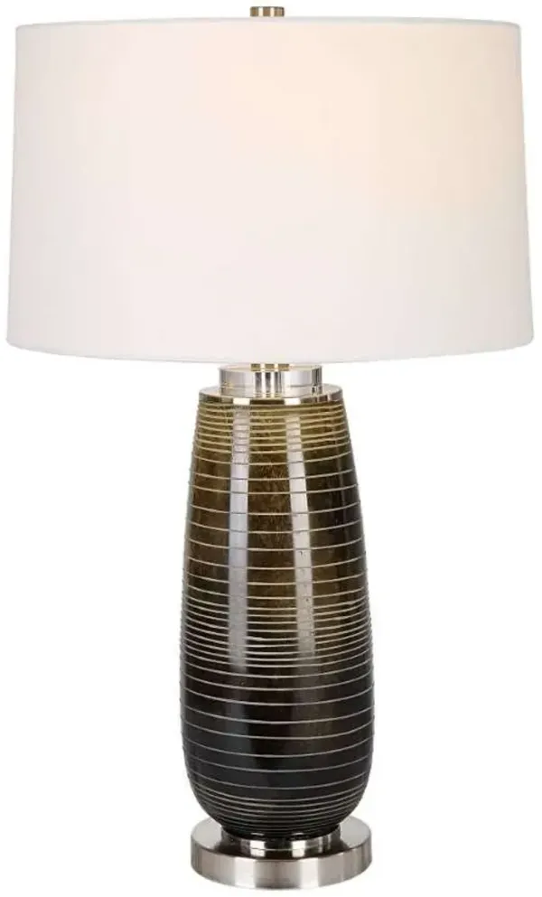 Uttermost Alamance Rustic Bronze/White Table Lamp