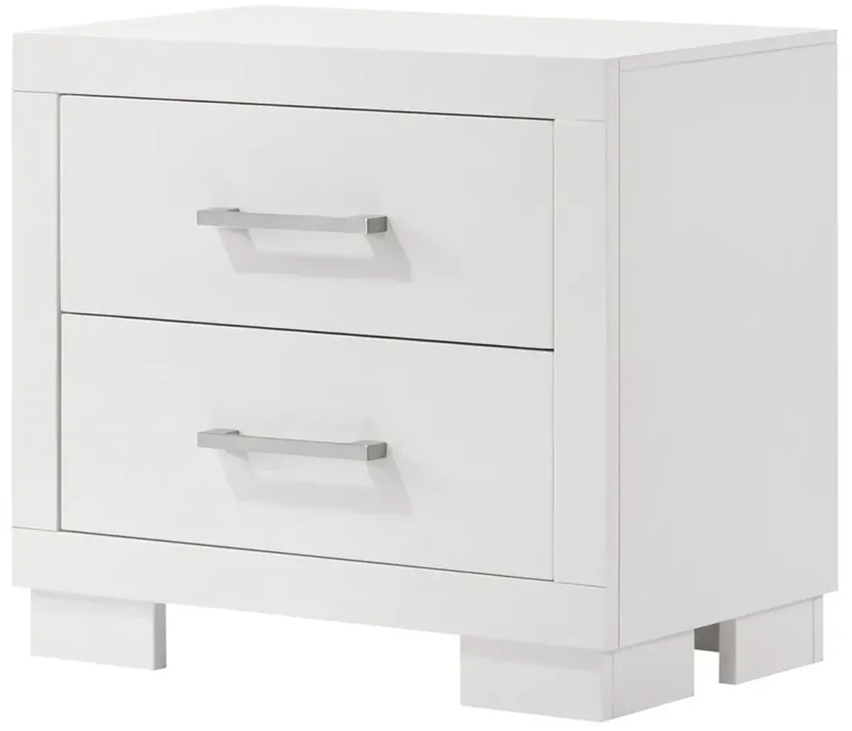 Coaster Jessica 2-Drawer Nightstand Cream White