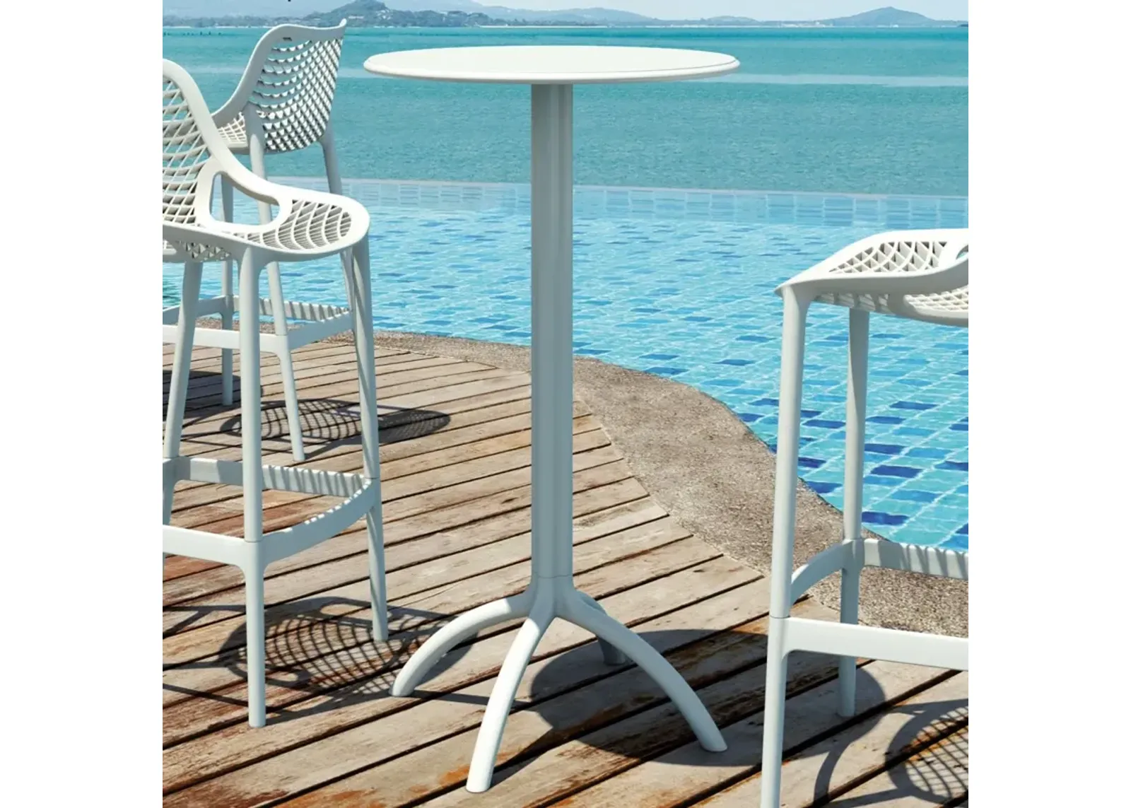 Compamia Octopus Round Bar Side Table White