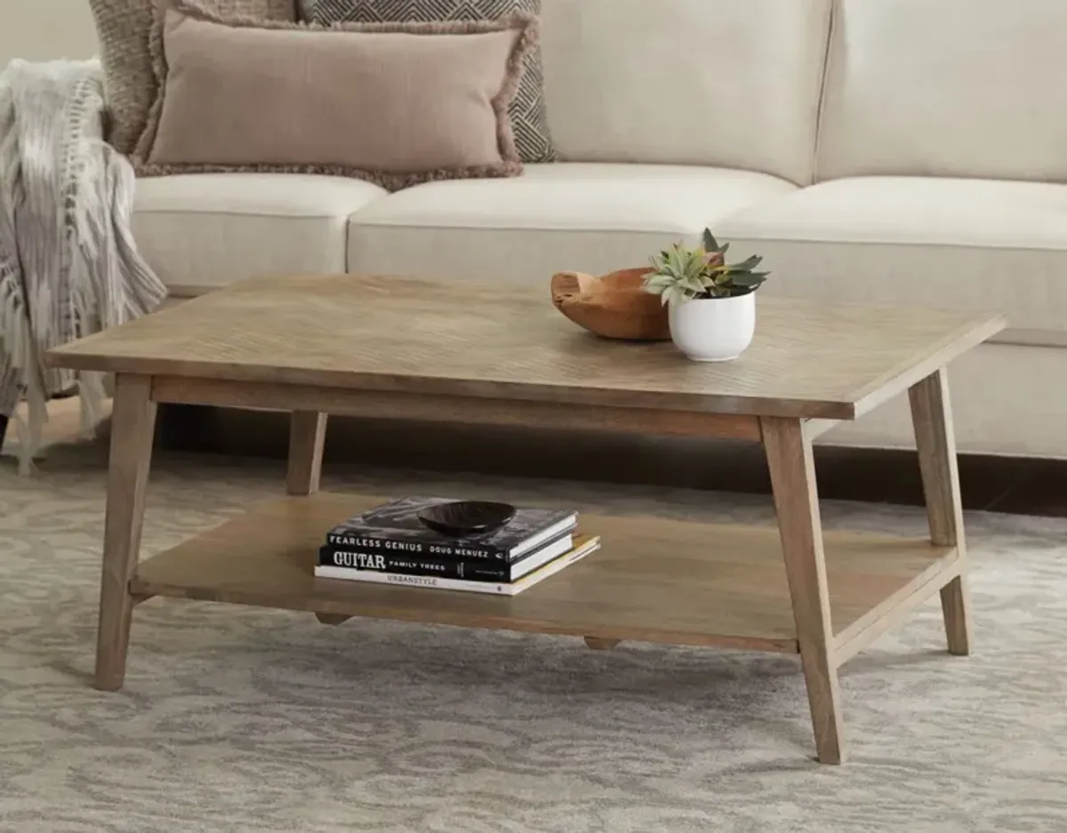 Steve Silver Milani Chairside End Table In Natural Finish