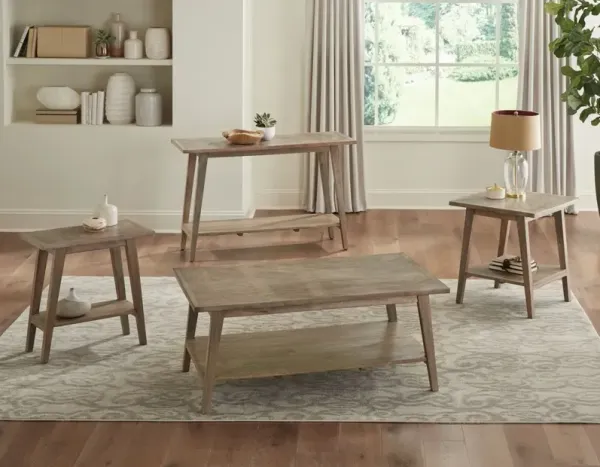 Steve Silver Milani Chairside End Table In Natural Finish