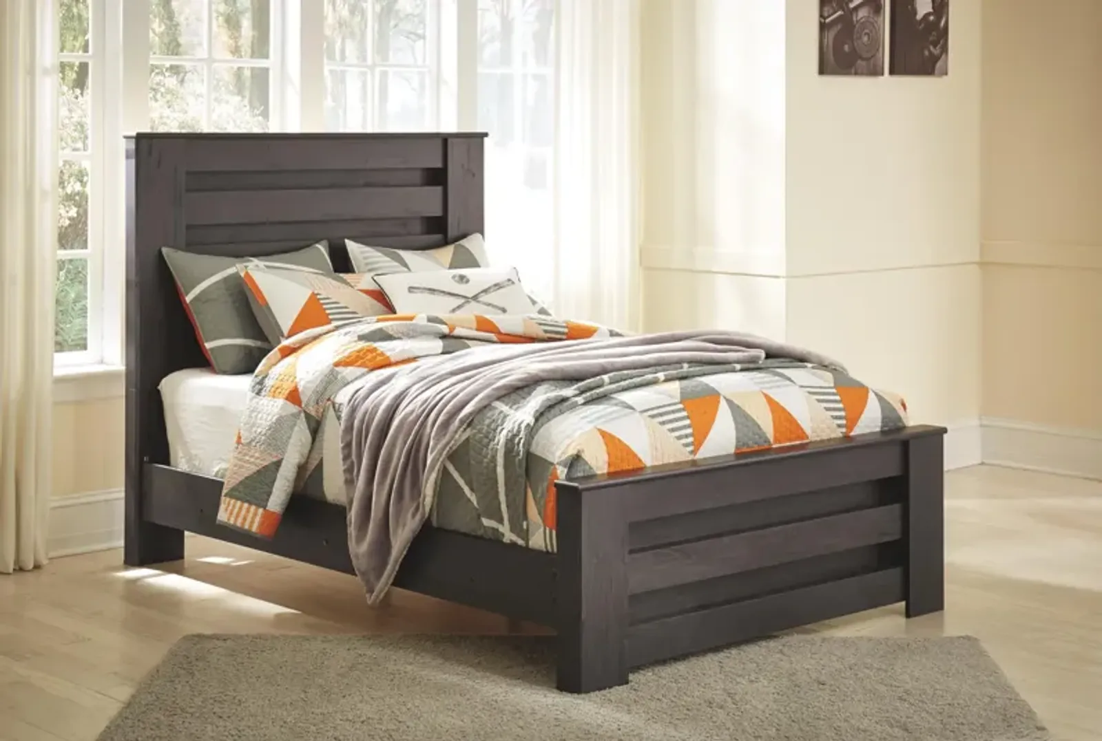 Ashley Brinxton Charcoal Full Panel Bed