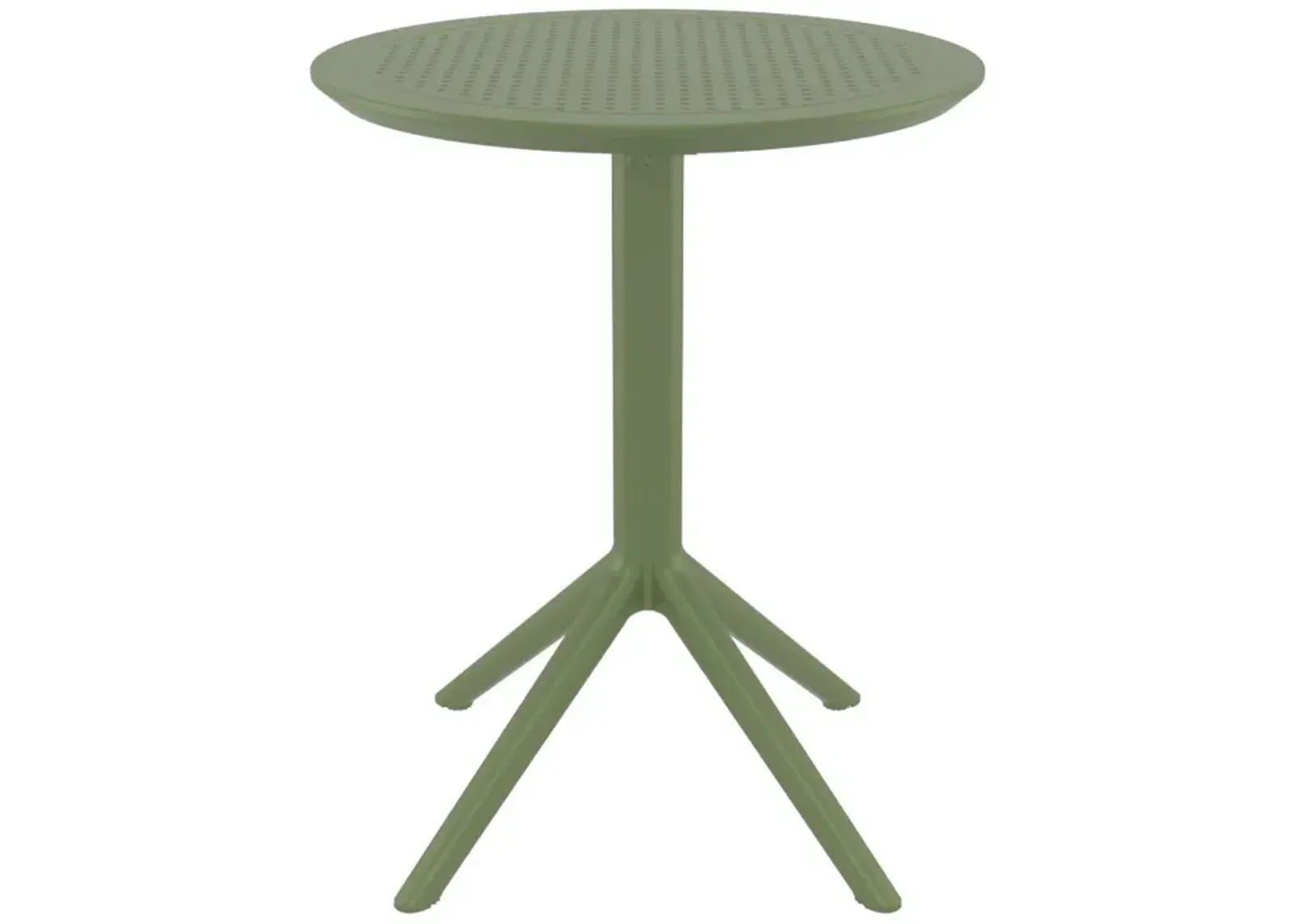 Compamia 24 Inch Outdoor Sky Round Folding Table Olive Green