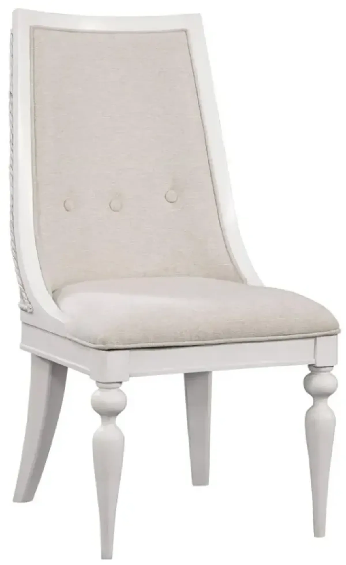 American Woodcrafters Rodanthe Splat Back Side Chair in Dove White