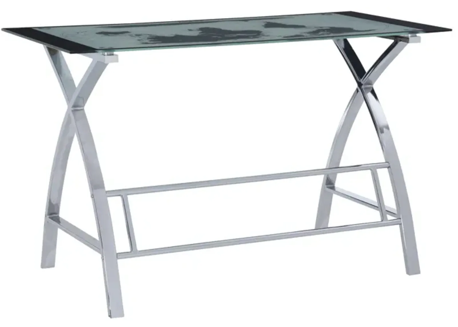 Powell World Map Printing Curved X-Sided Computer Desk