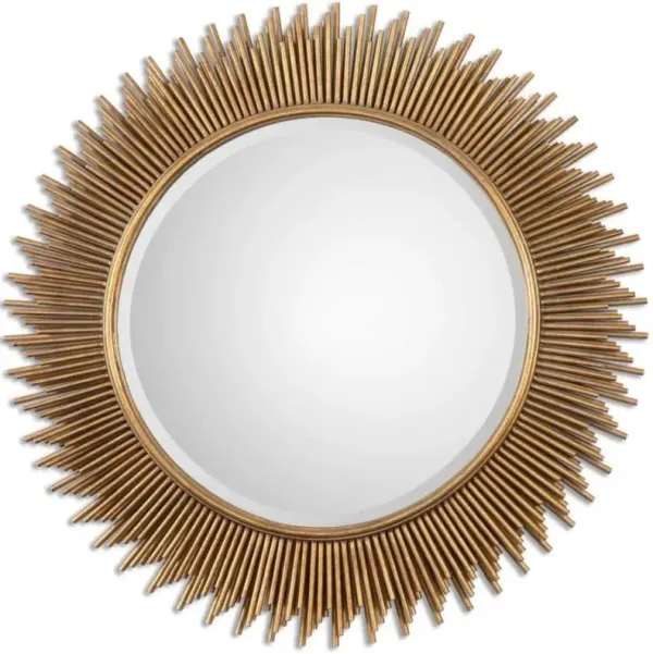 Uttermost Marlo Round Gold Mirror