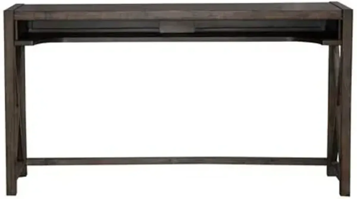 Lennox Medium Brown Console Bar Table