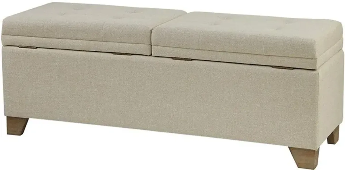 Olliix Madison Park Natural Ashcroft Storage Bench