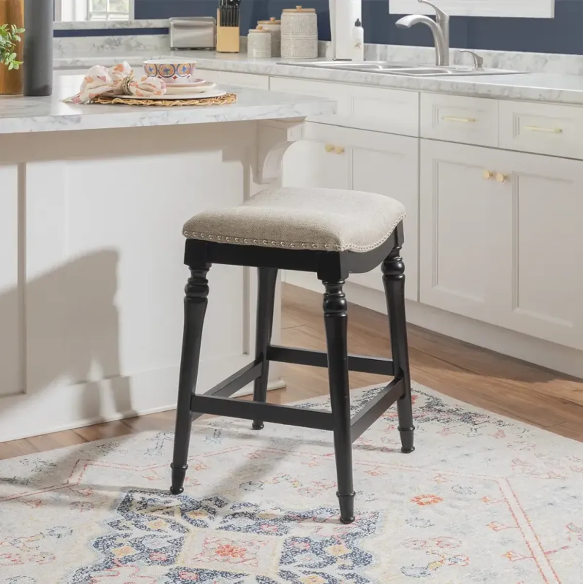 Powell Hayes Big & Tall Counter Stool Black